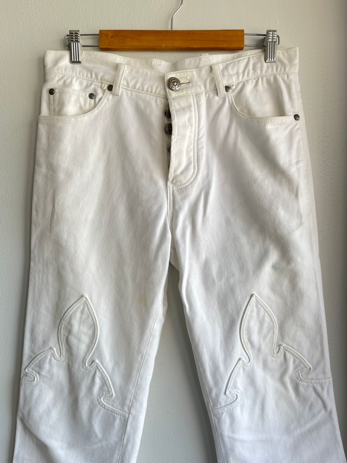 Chrome Hearts Vintage 2000s White Denim Jeans RARE