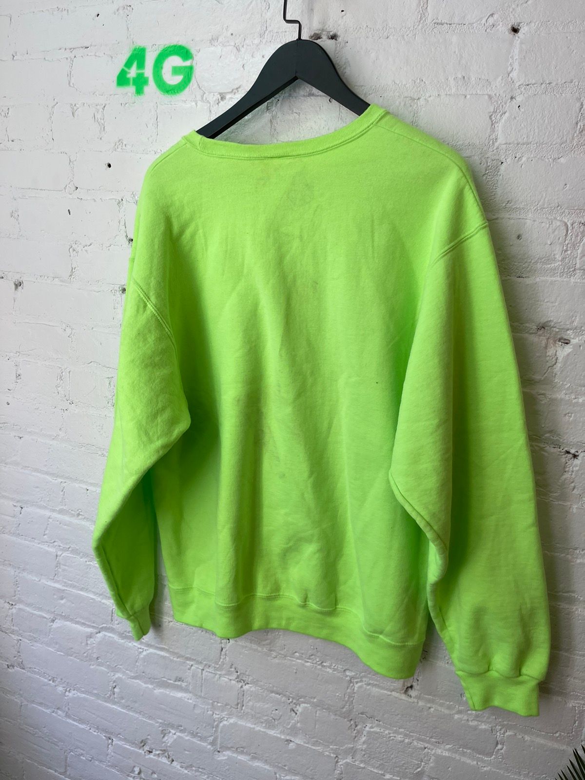 Vintage Lime Neon Green Jumper Sweater M L XL Shirt
