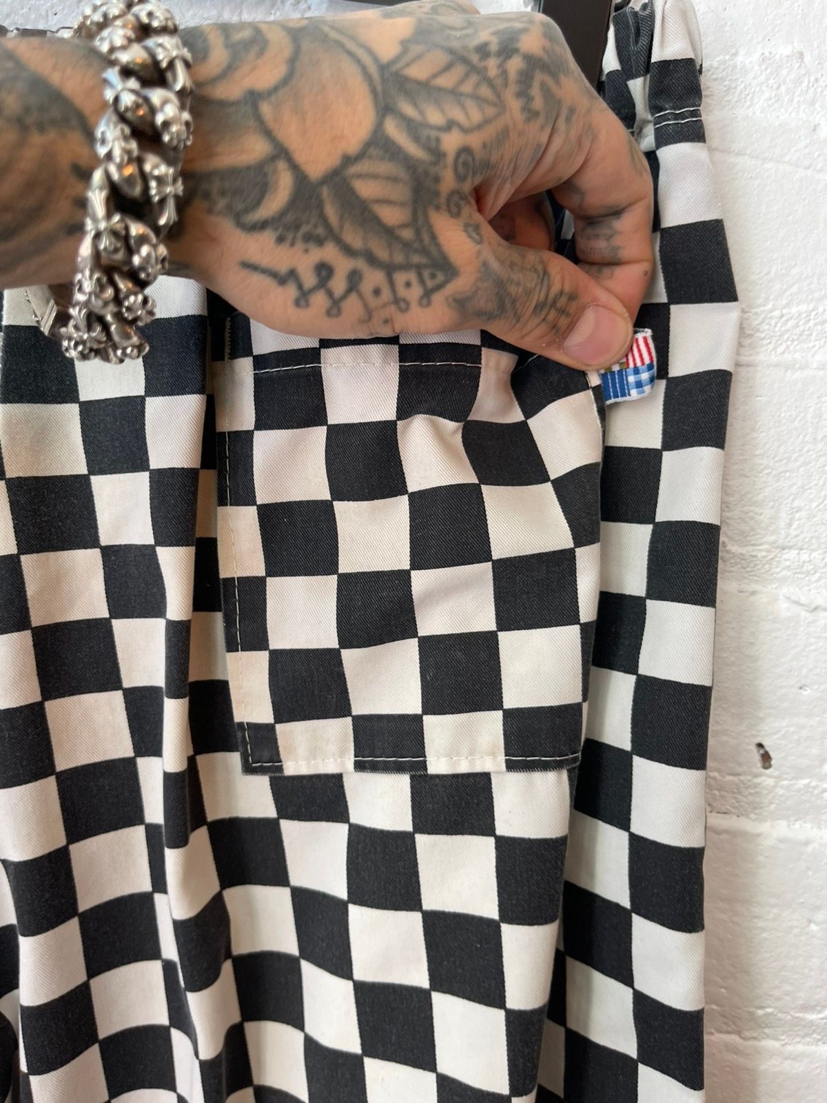 Vintage Black & White Checkered Pants fits 31,32,33,34