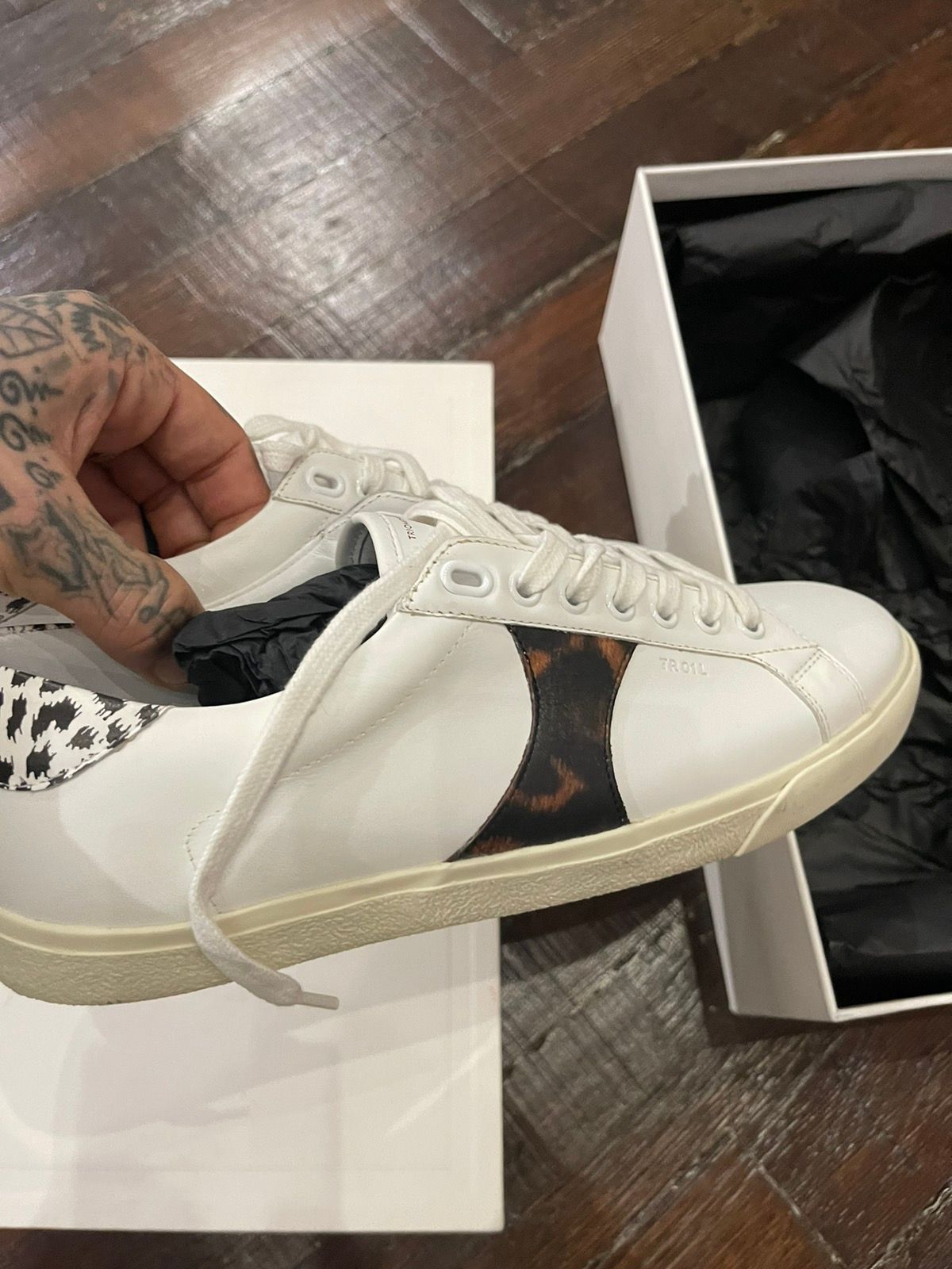 Copy of Celine SS20 NEW Triomphe Leopard Baby Cat Sneakers US 10.5