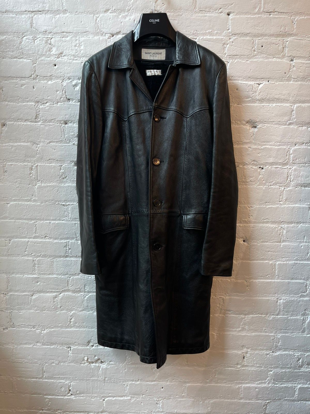 SLP FW15 Runway Leather Trench Shearling Interior EU50