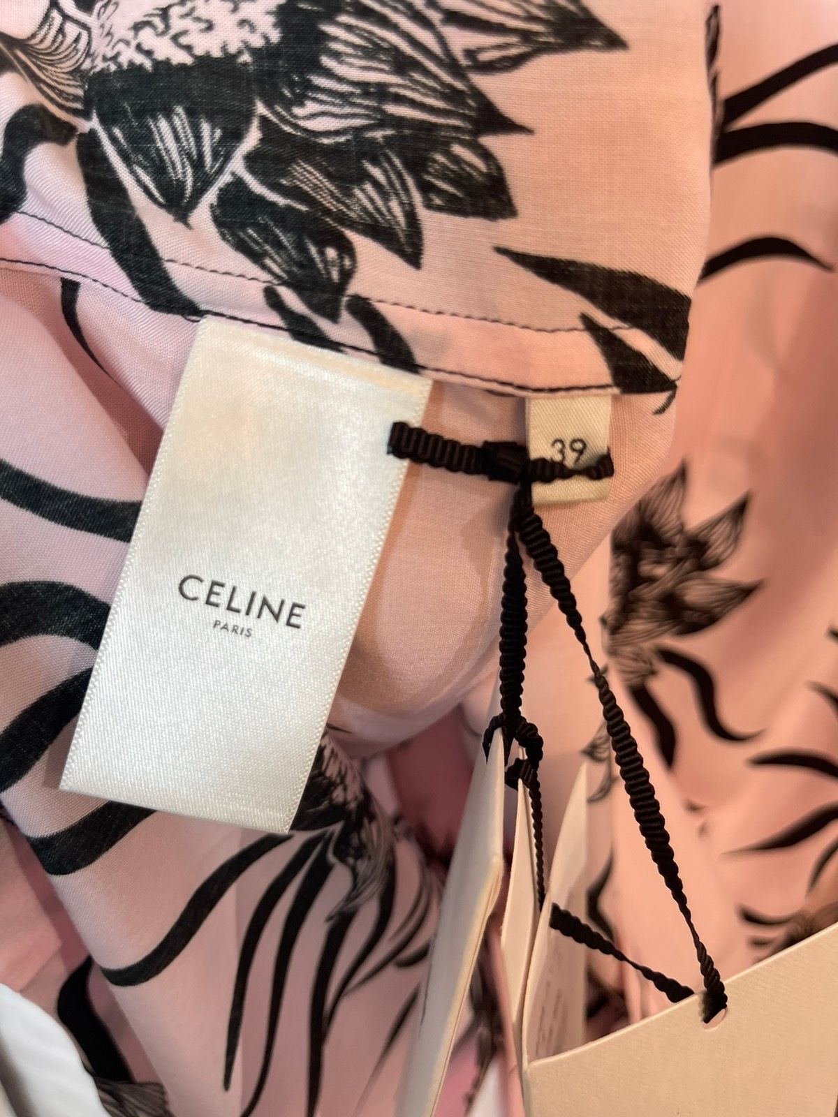 Celine NEW Silky Pink Flower Hawaiian Shirt