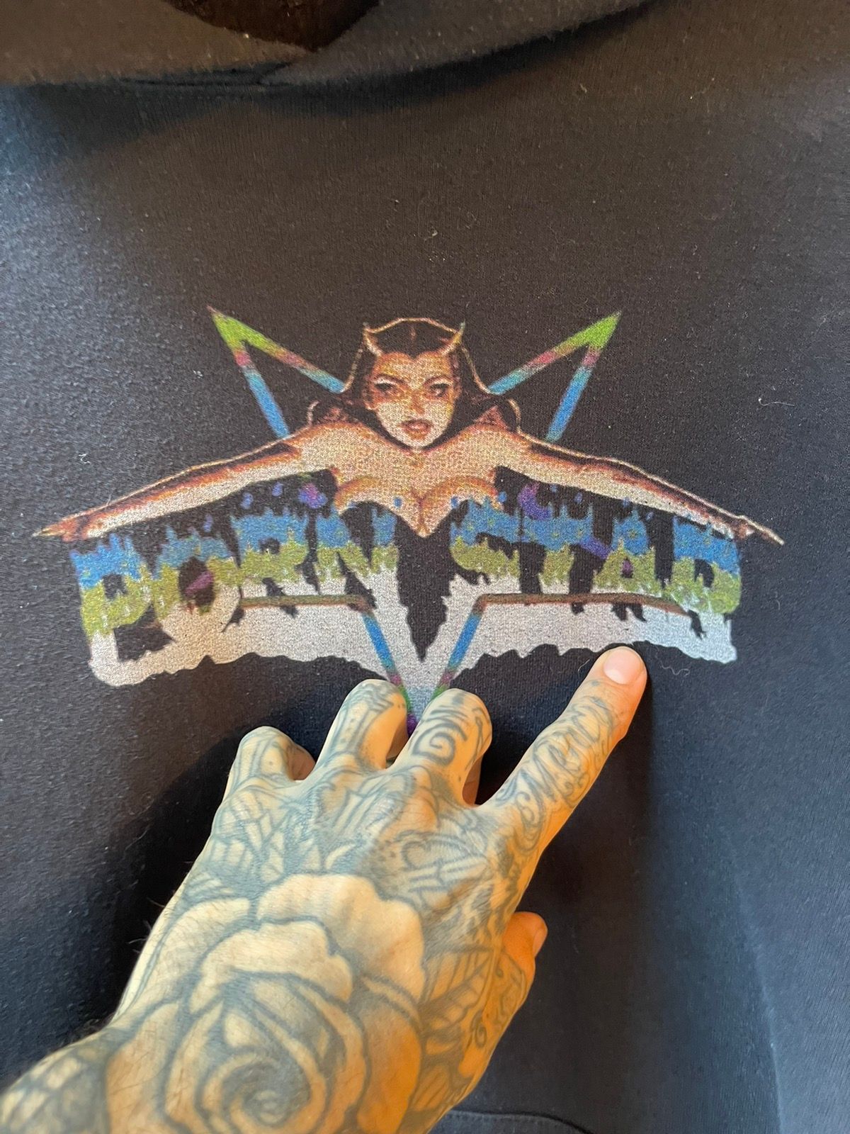 Vintage Devil PORNSTAR PORN STARS HOODIE DEMENTED!! SICK !!!