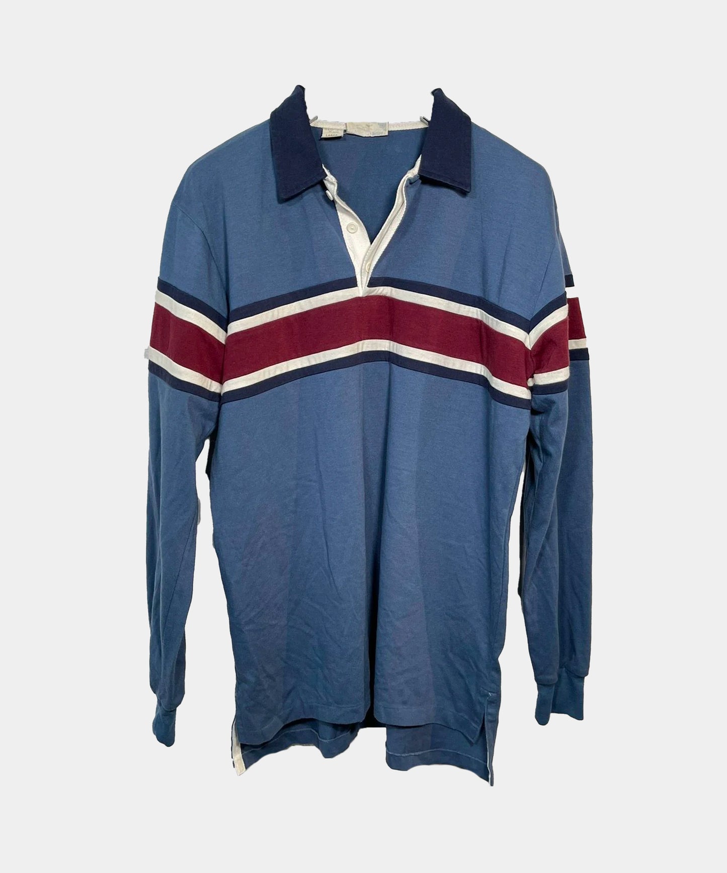 Vintage Grunge Striped Sweater Polo Preppy Shirt