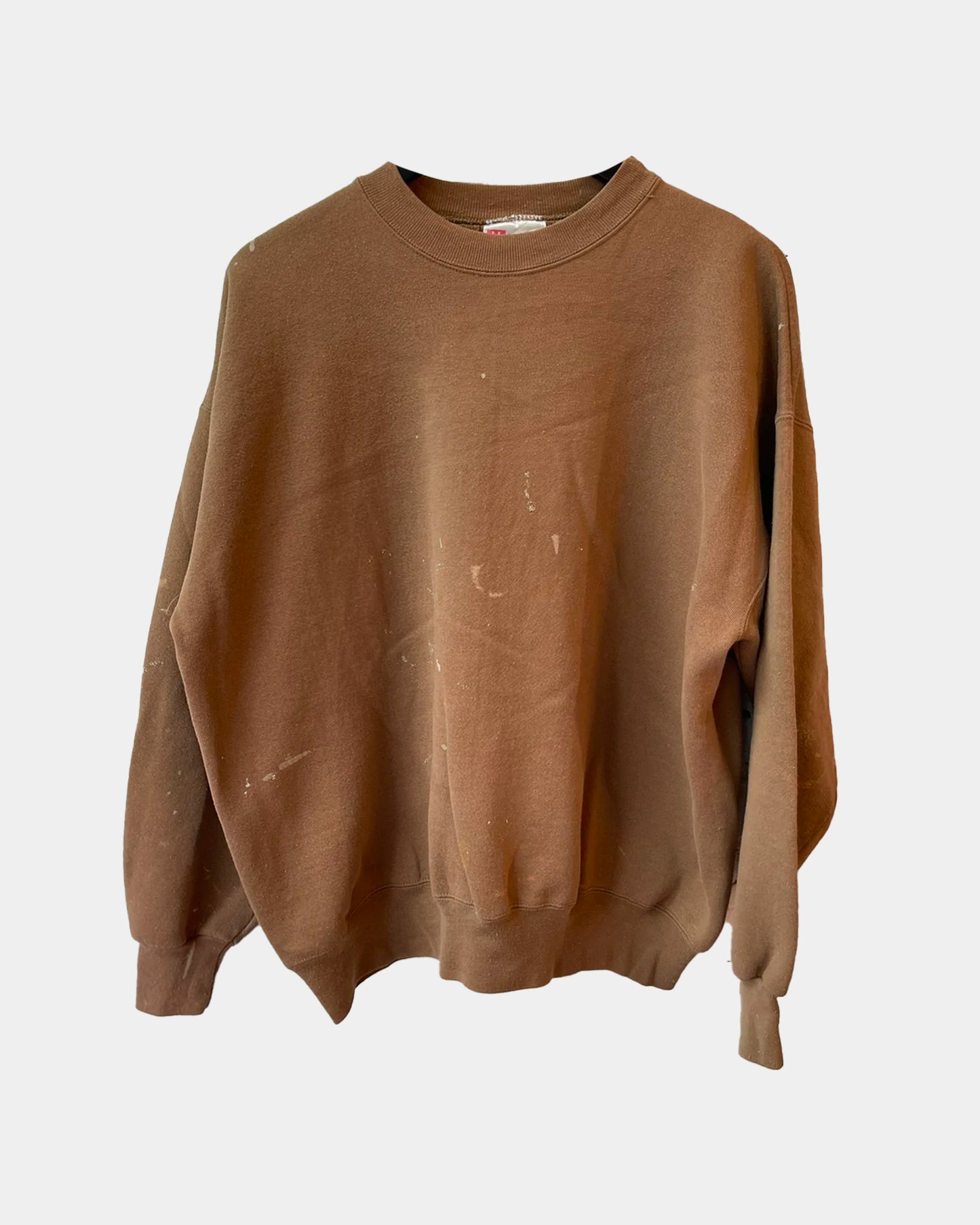 Vintage 90s BLANK THRASHED Light Brown Jumper Sweater L XL
