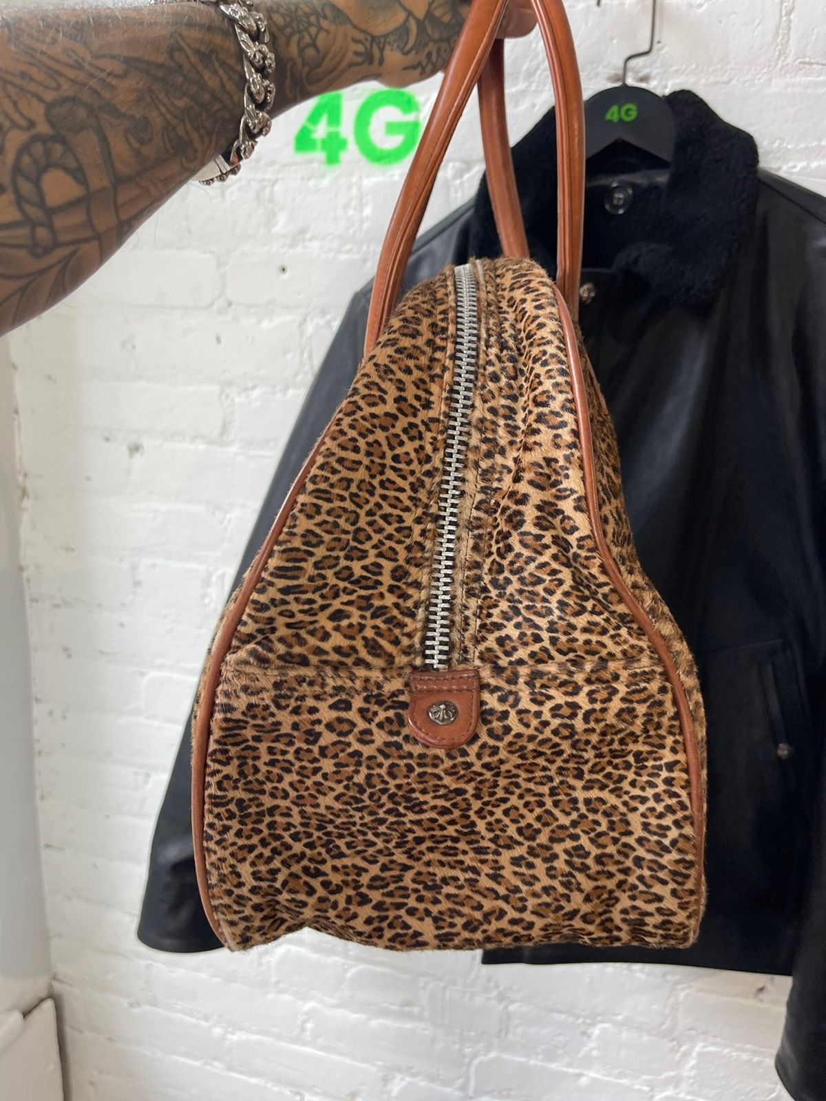 Chrome Hearts Custom Leopard Fur CROSS Patch Duffle Bag – 4GSELLER-NY