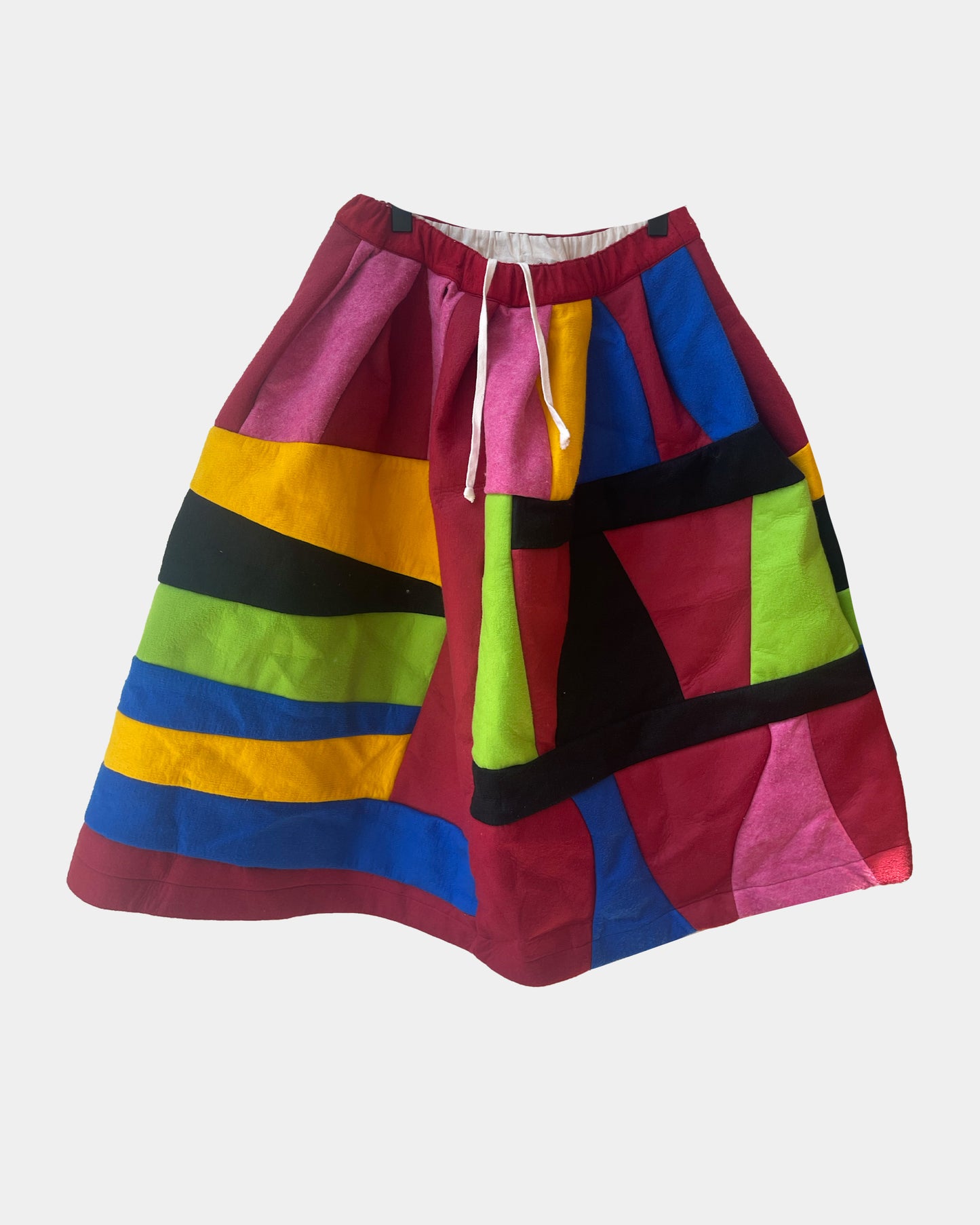 Comme Des Garcons Colour-block full knee length skirt