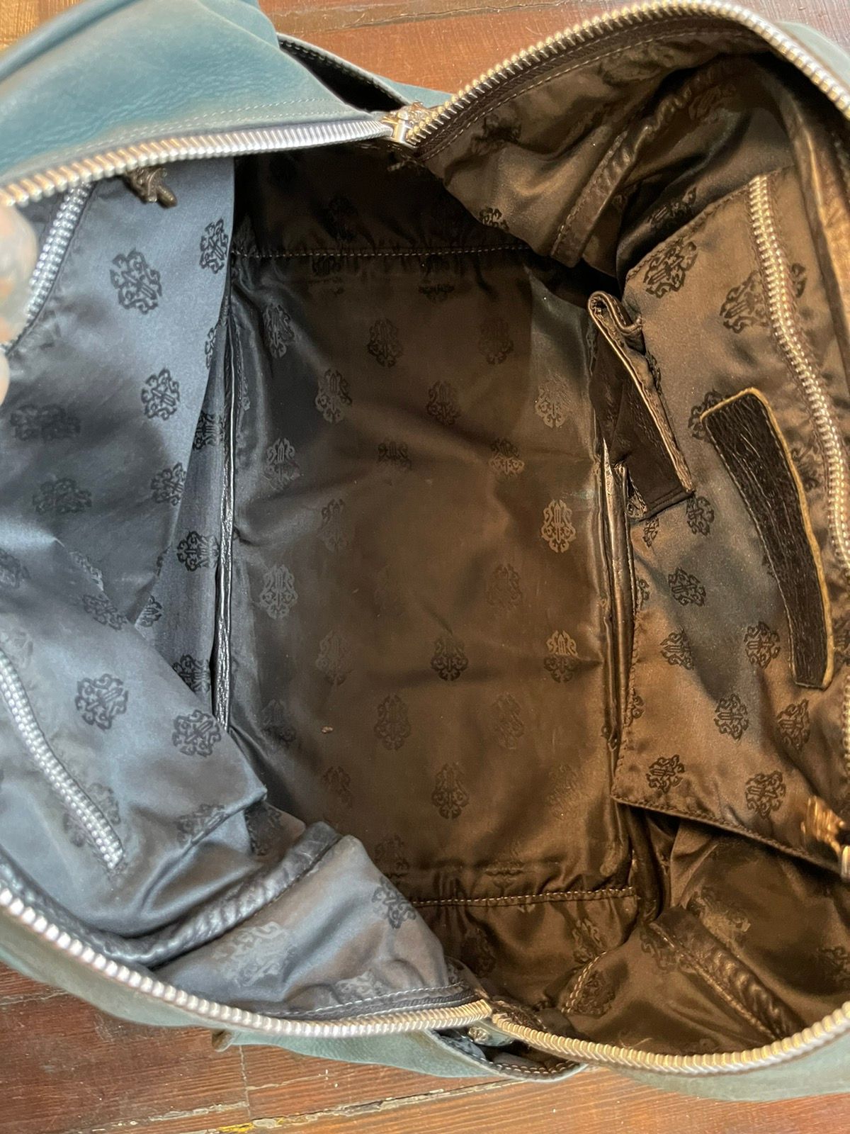 Chrome Hearts 14 Crosses Leather Duffle Travel Bag