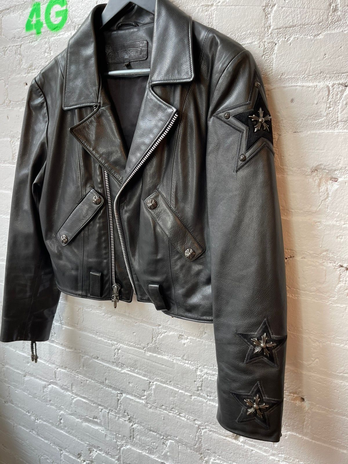 Chrome Hearts Custom Black Leather STAR JACKET