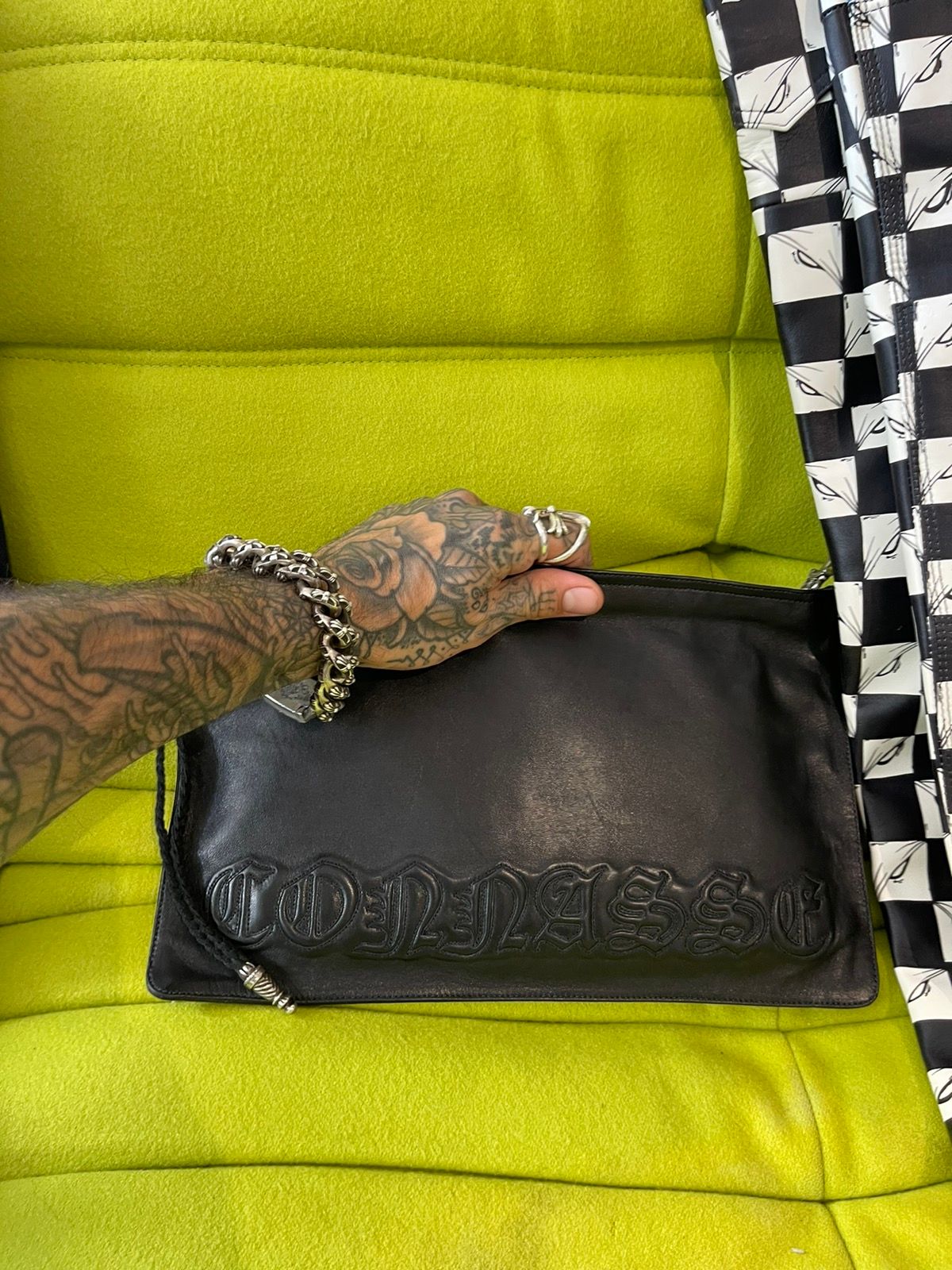 Chrome Hearts Custom French “CUNT” Spell Out Bag Leather