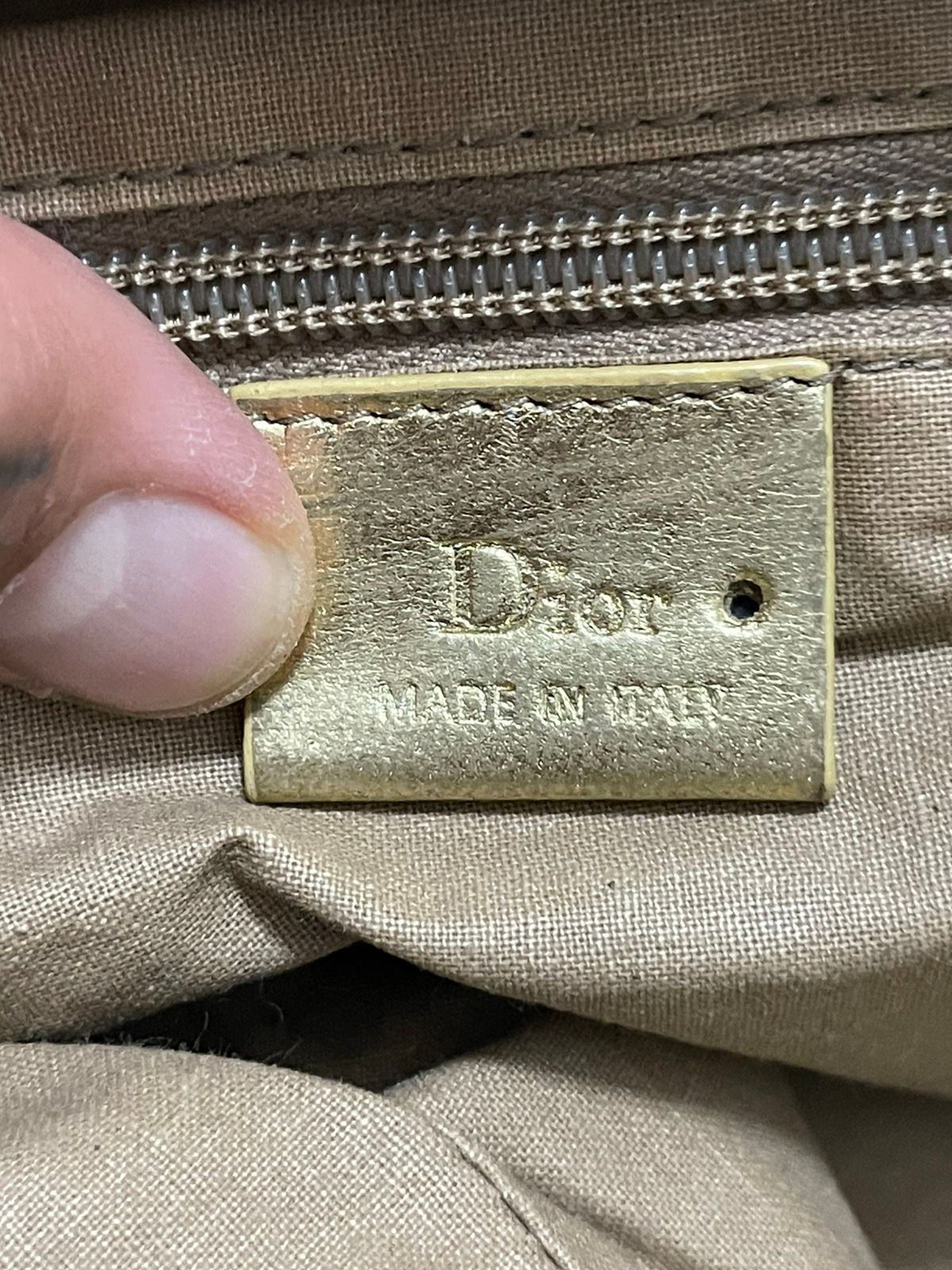 Dior Homme 06 Gold Leather Duffle Travel Bag