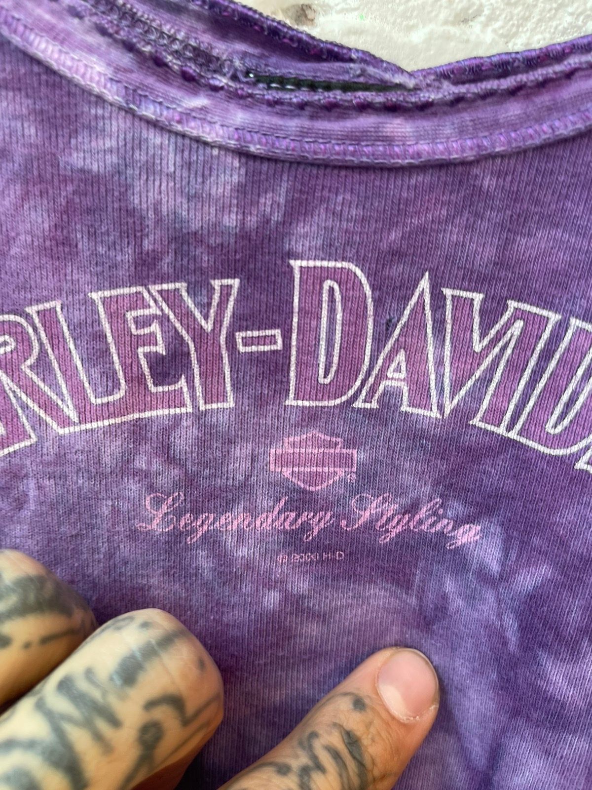 Vintage Harley Davidson Purple Tank Top Girls Unisex Shirt