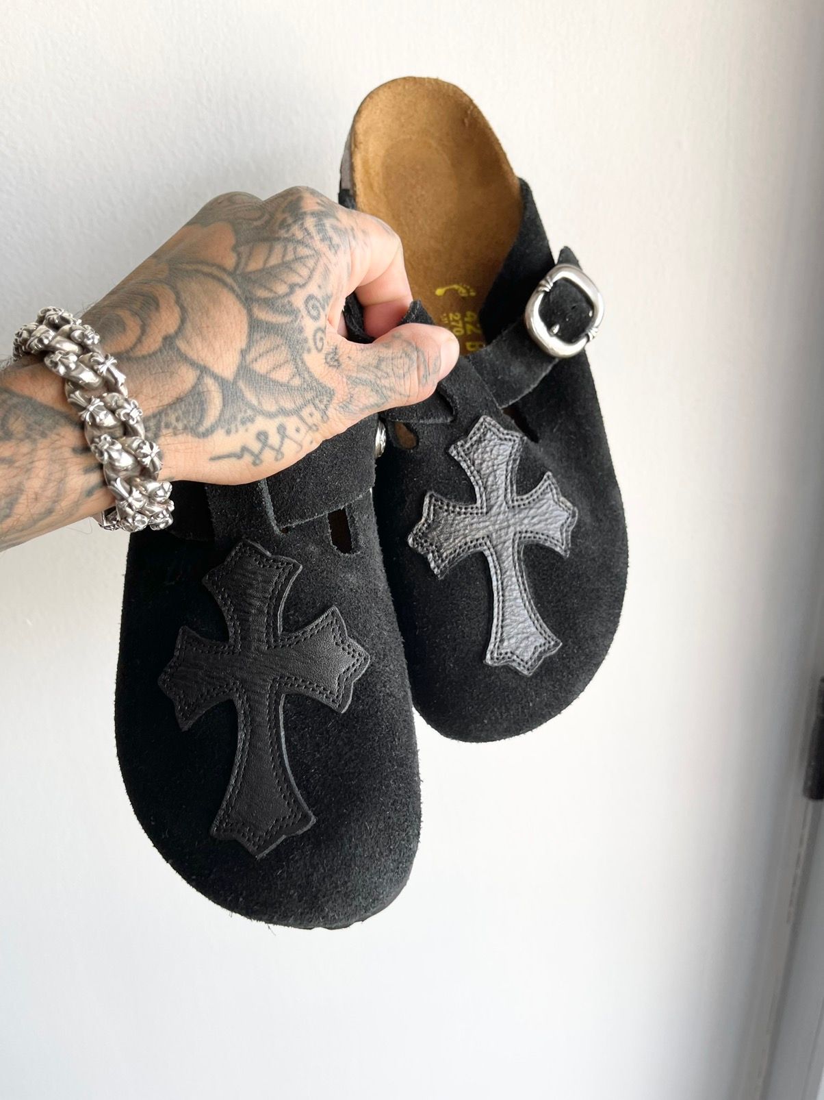 Chrome Hearts x Birkenstock Cemetery Cross Shoes Sandals – 4GSELLER-NY