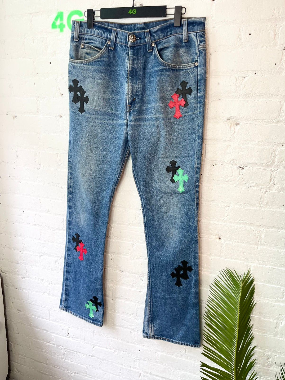 Chrome Hearts OFFSET PERSONAL Cross Patch Levi Jeans