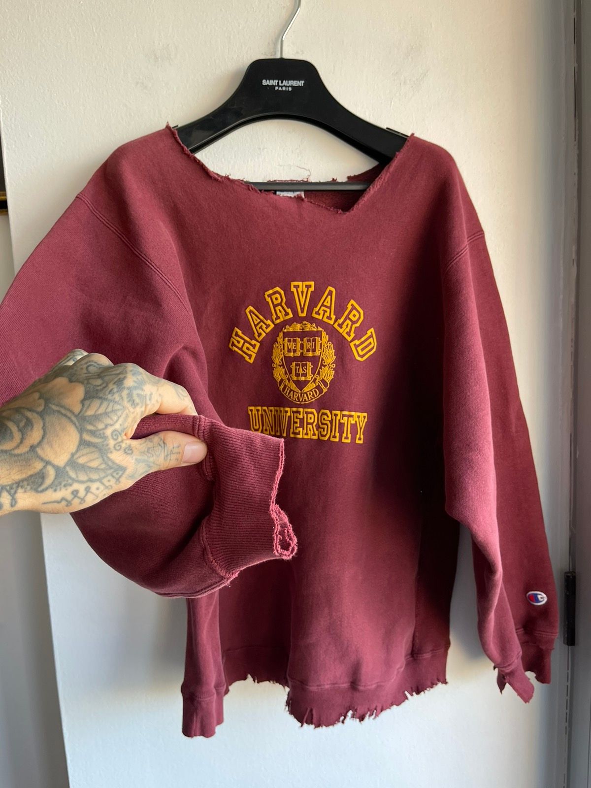 Vintage HARVARD Thrashed Sweater Oversized