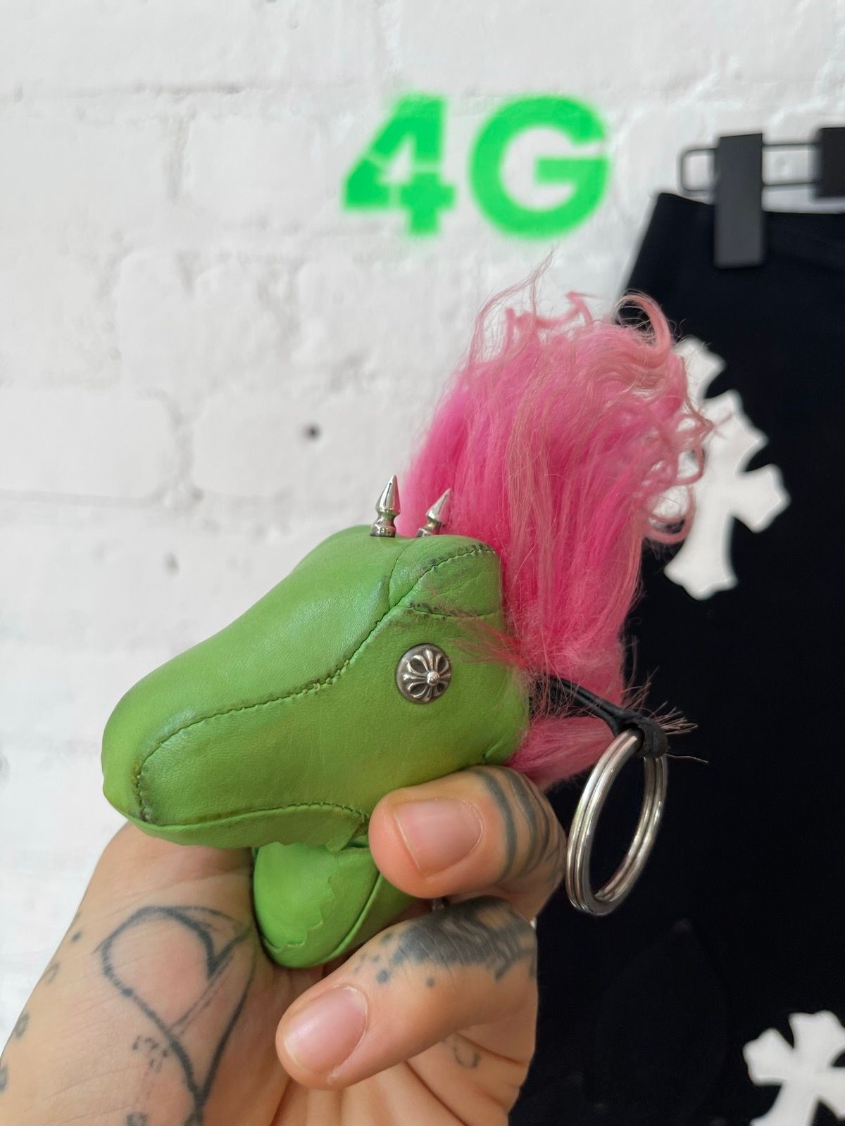 Chrome Hearts Leather Dinosaur Keychain