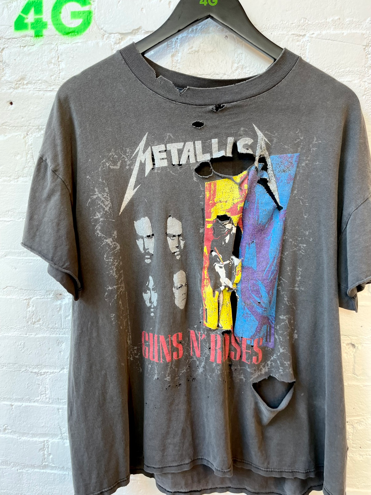 Vintage 1992 Metallica Guns N Roses THRASHED Band Shirt