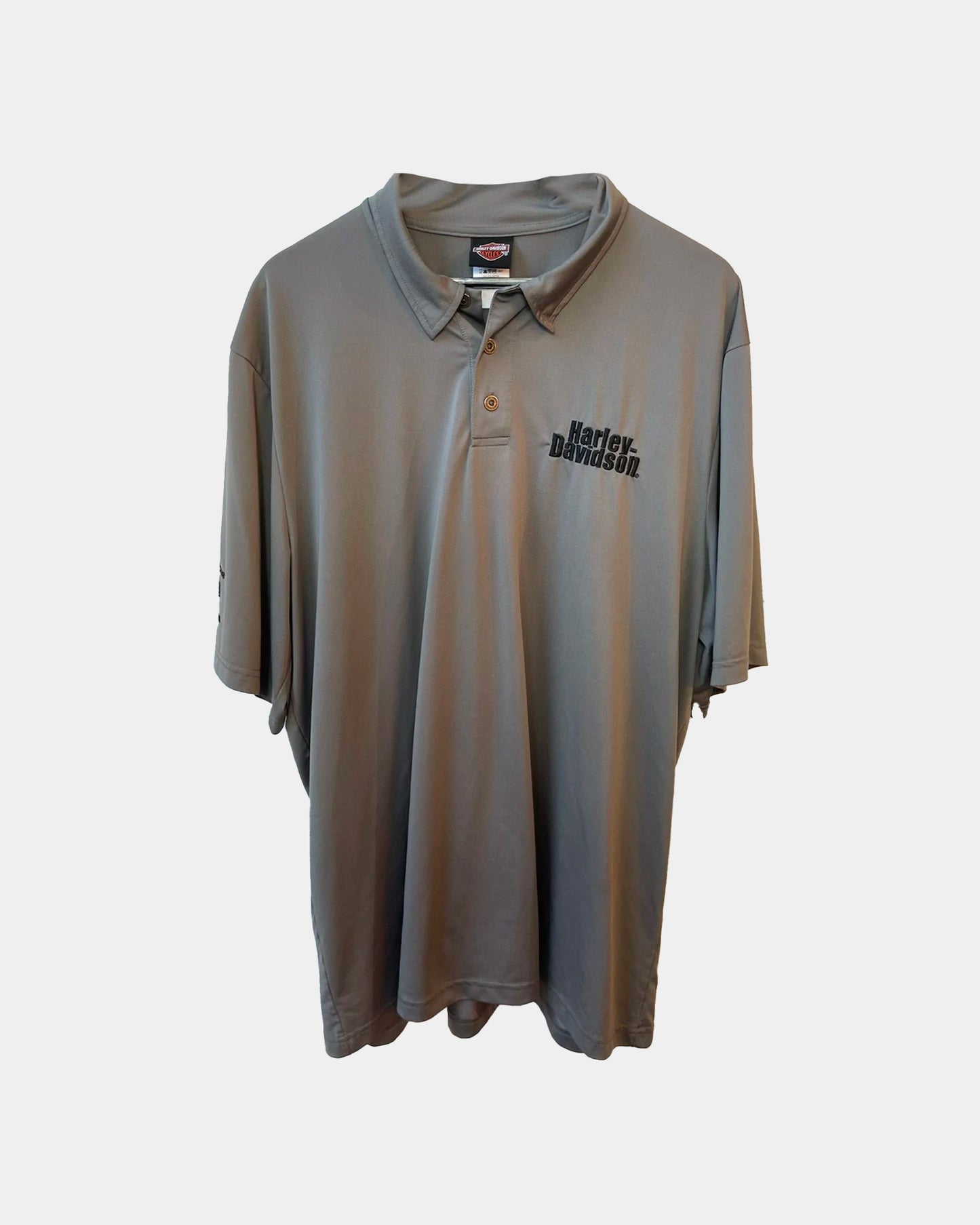 Vintage HARLEY DAVIDSON Dryfit Athletic Material Shirt Polo