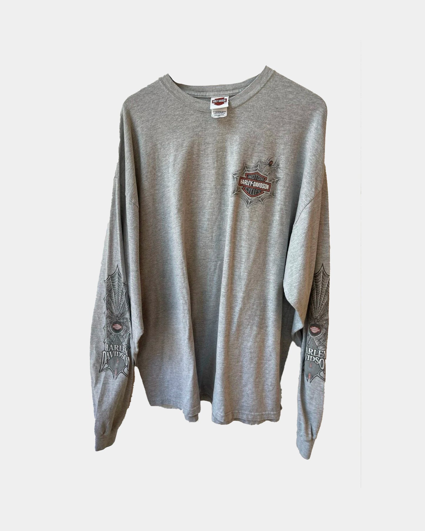 Vintage Harley Davidson Spider Web Arm 3XL Long Sleeve Shirt