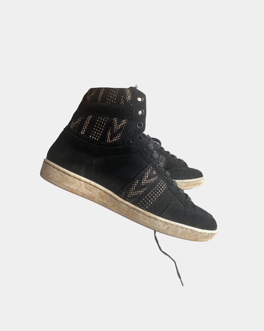 Saint Laurent Paris SL/10H Otterproof Ikat Suede Sneakers