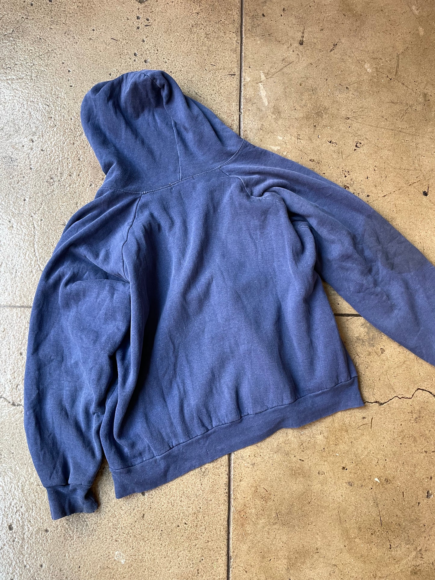 Blue Dirty waffle knit hoodie size M/L