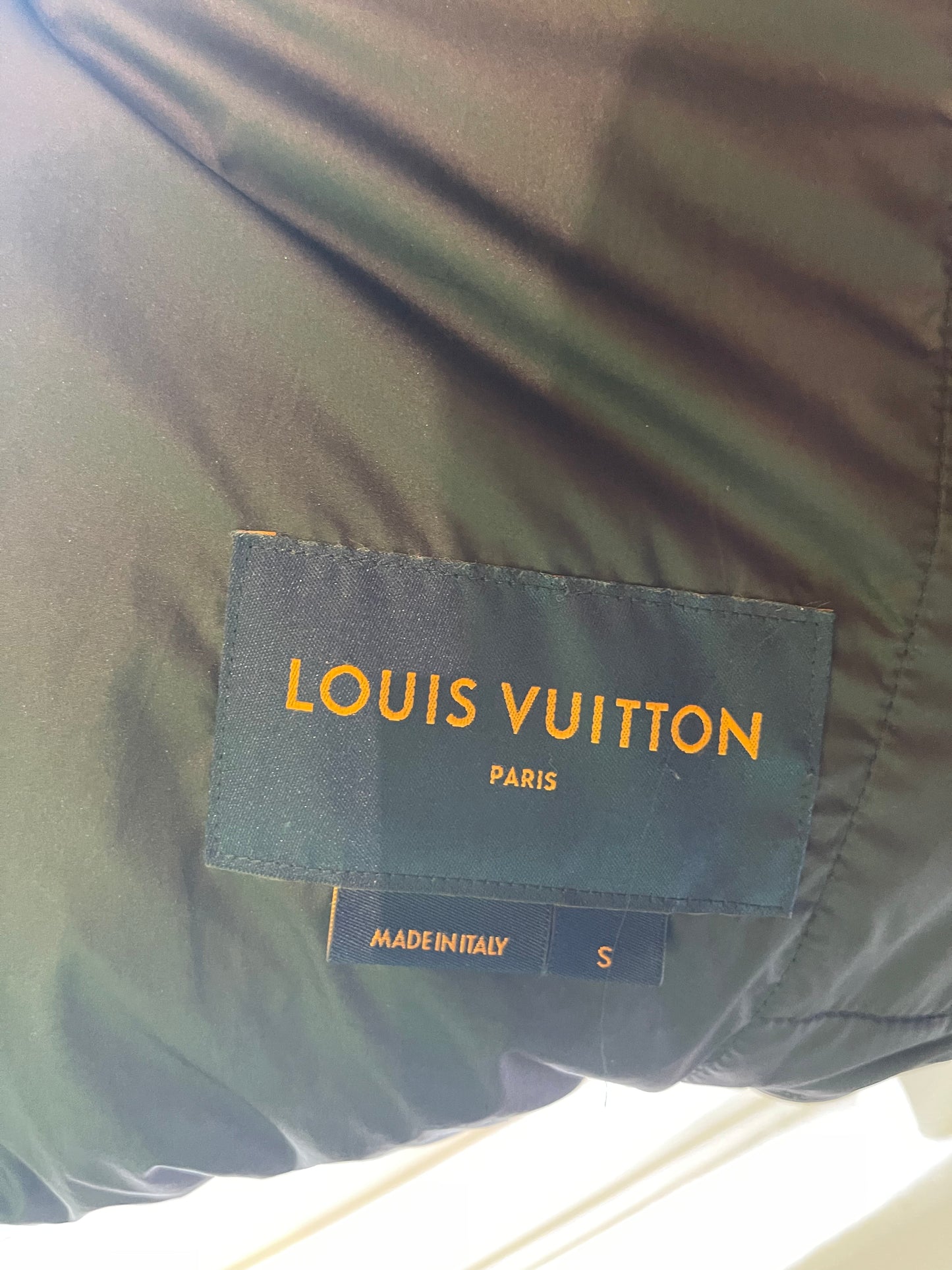 Louis Vuitton "Boyhood" Black leather puffer Jacket