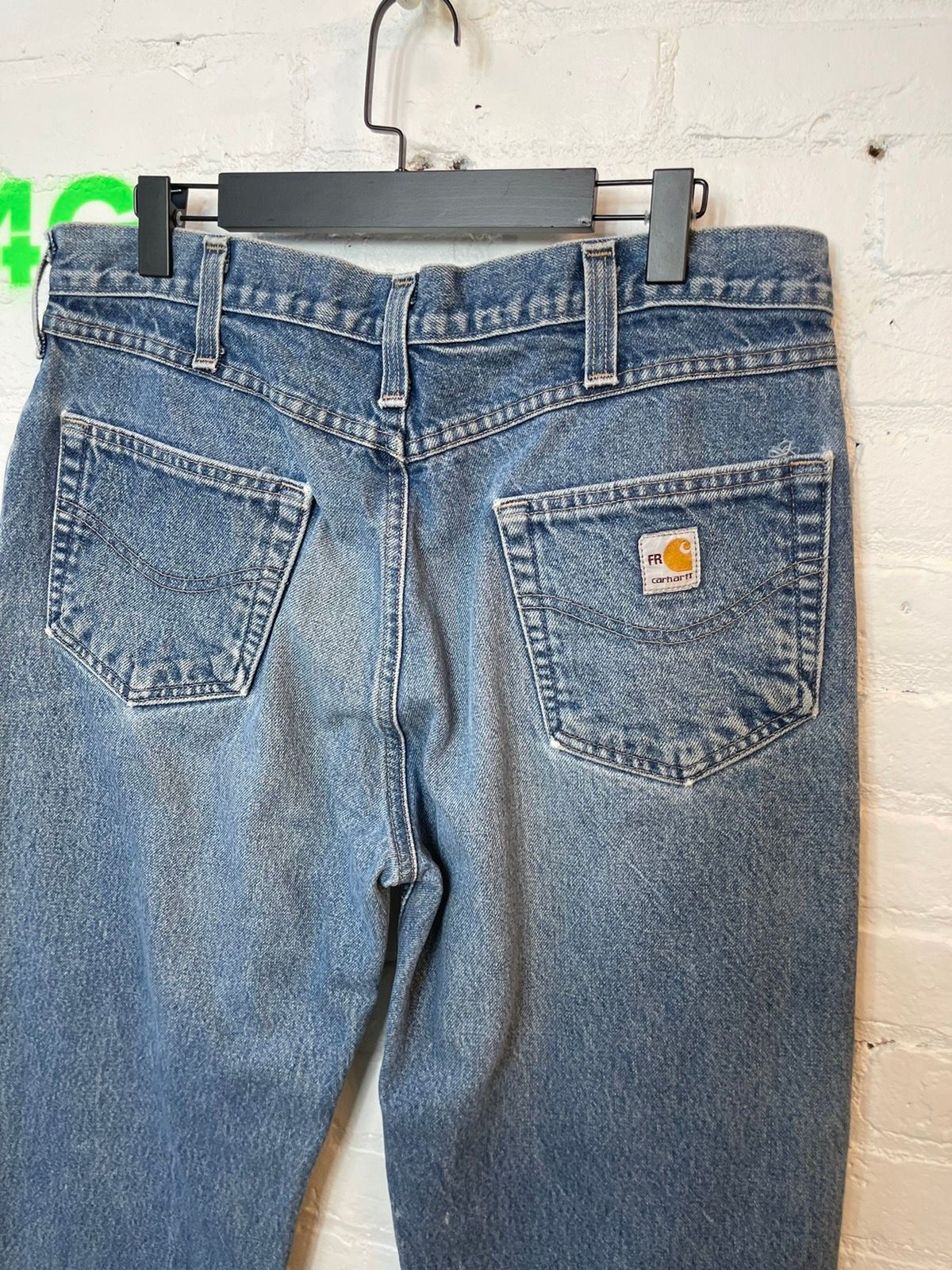 Vintage 90s Faded Carhartt Baggy blue jeans 32-36