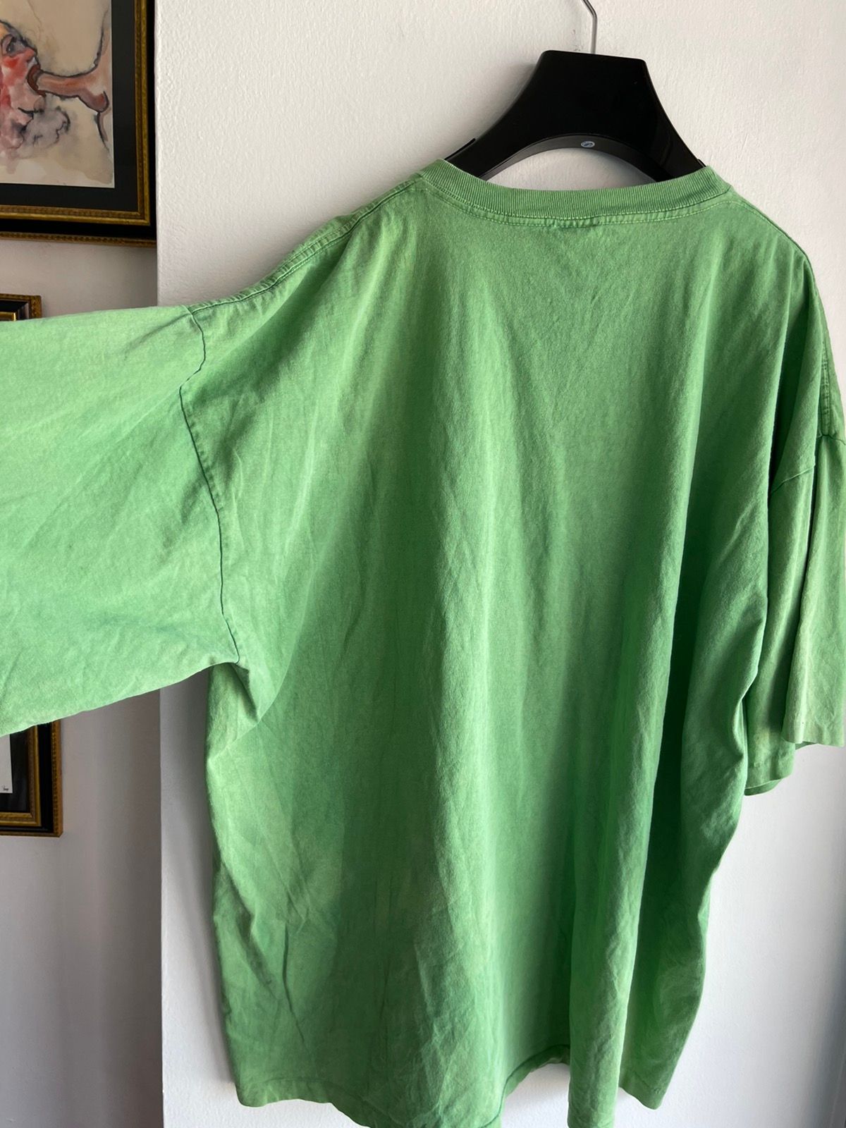 Vintage SunFaded Boxy Dryed NEON Green HARLEY Shirt