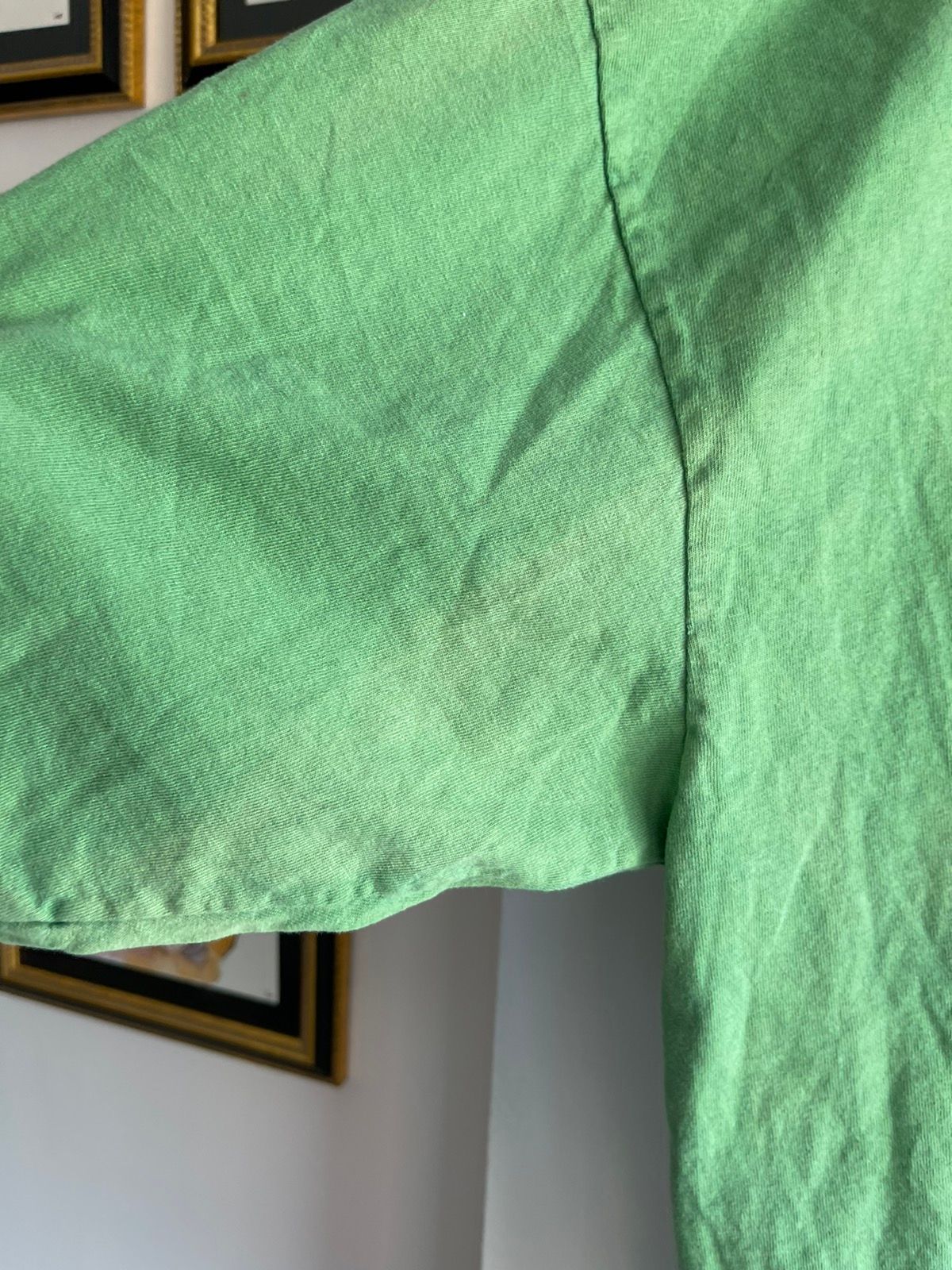 Vintage SunFaded Boxy Dryed NEON Green HARLEY Shirt