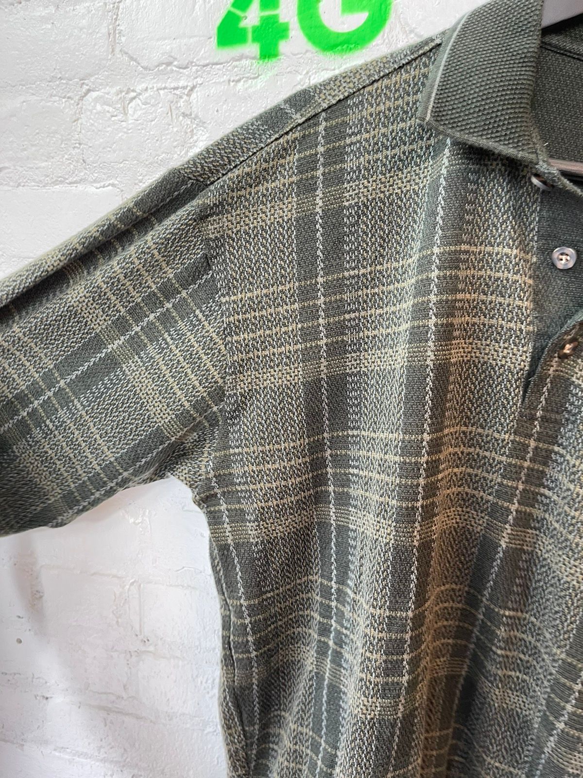 Vintage Green Brown Grandpa Sweater Oversize Medium