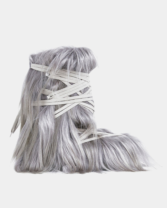 RICK OWENS X MONCLER GOAT FUR BIGROCKS BOOTS size 40