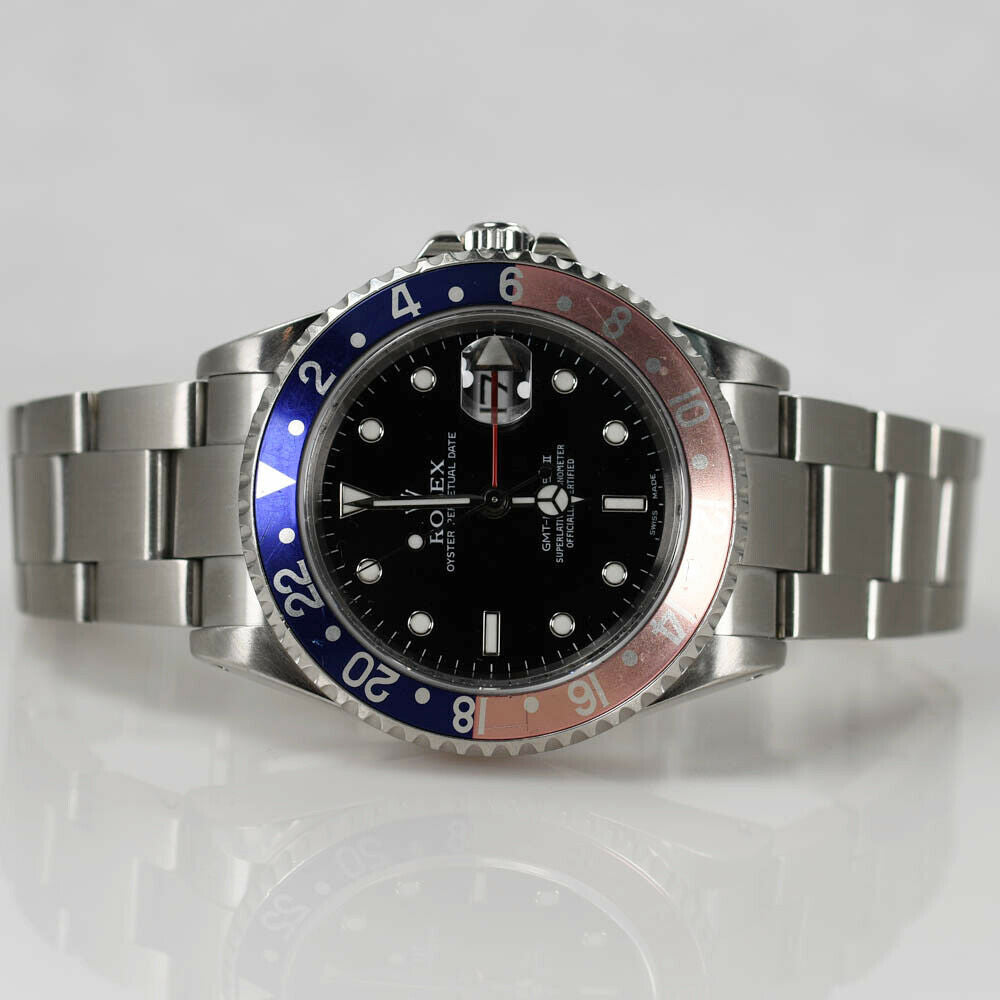 Rolex GMT 2 Steel, Pepsi Bezel Men's Watch