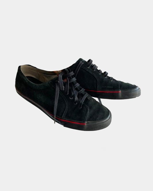 Dior Homme 05 Runway Low Top Black Suede Tennis Sneakers