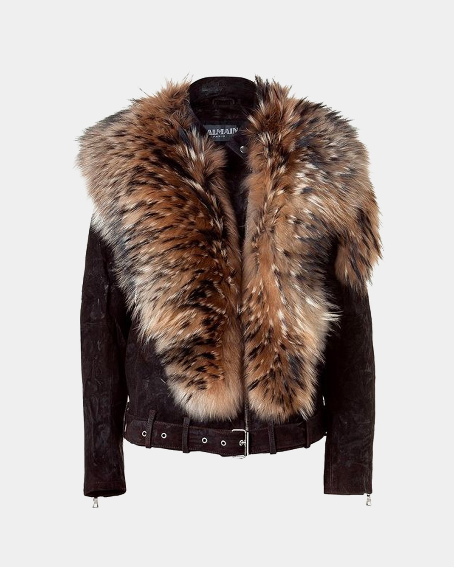 Balmain AW10 Leather & Fur Moto Jacket CHRISTOPHE DECARNIN