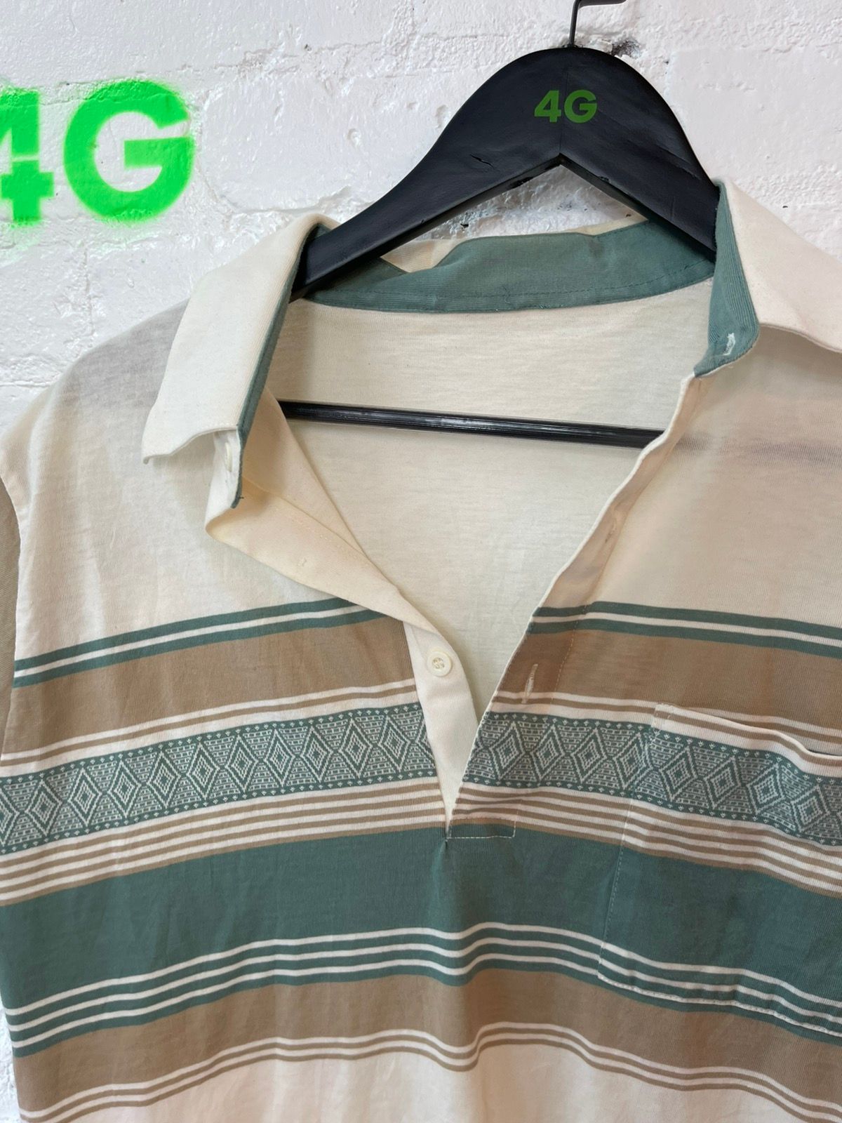 Vintage 90s Striped Grunge Polo Shirt