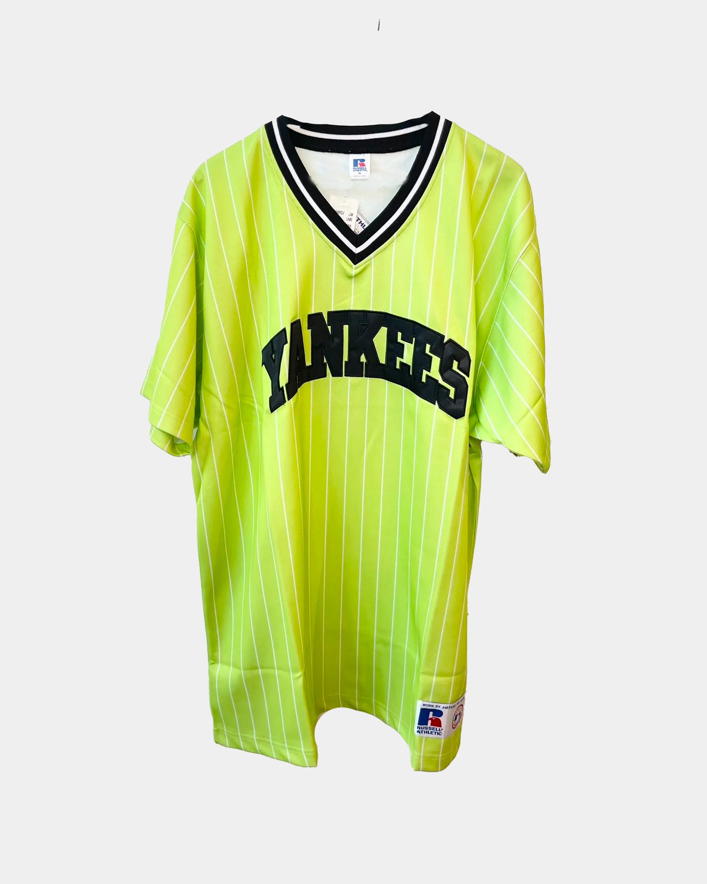 Vintage 90s NEW Lime Green New York Yankees Jersey Shirt