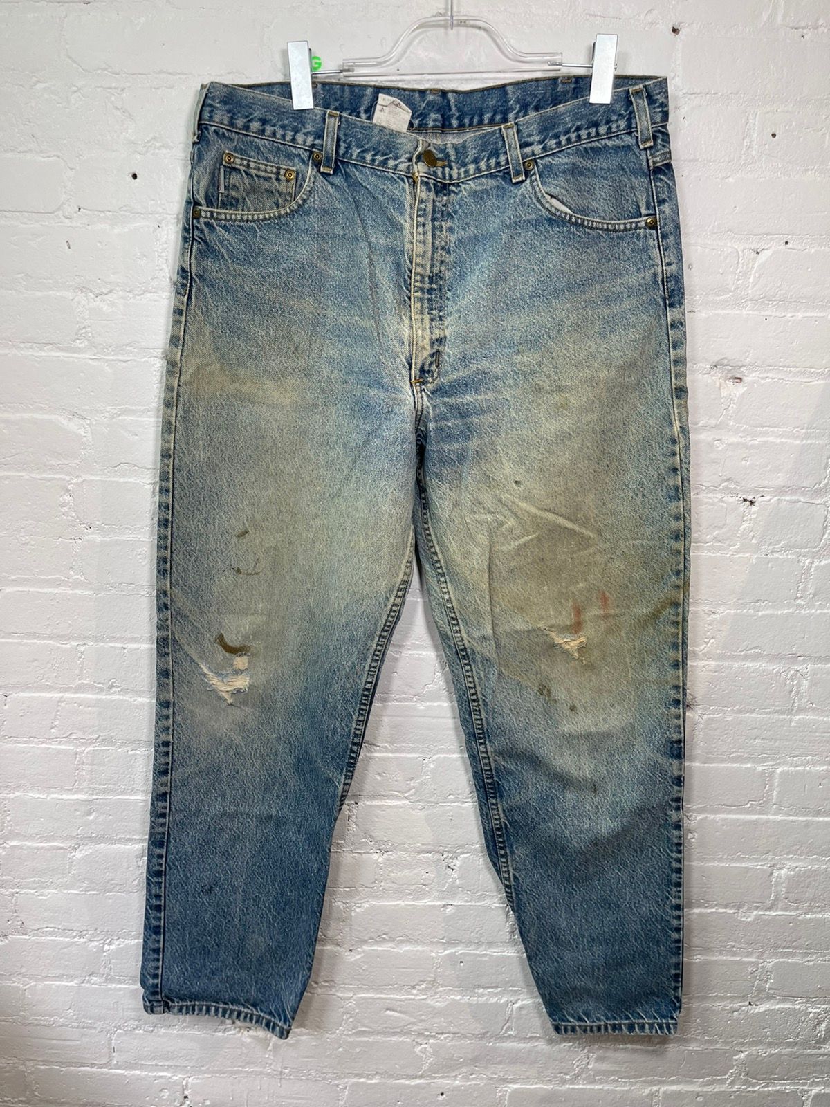 Vintage Thrashed Baggy Carhartt Denim Jeans 34 36 38