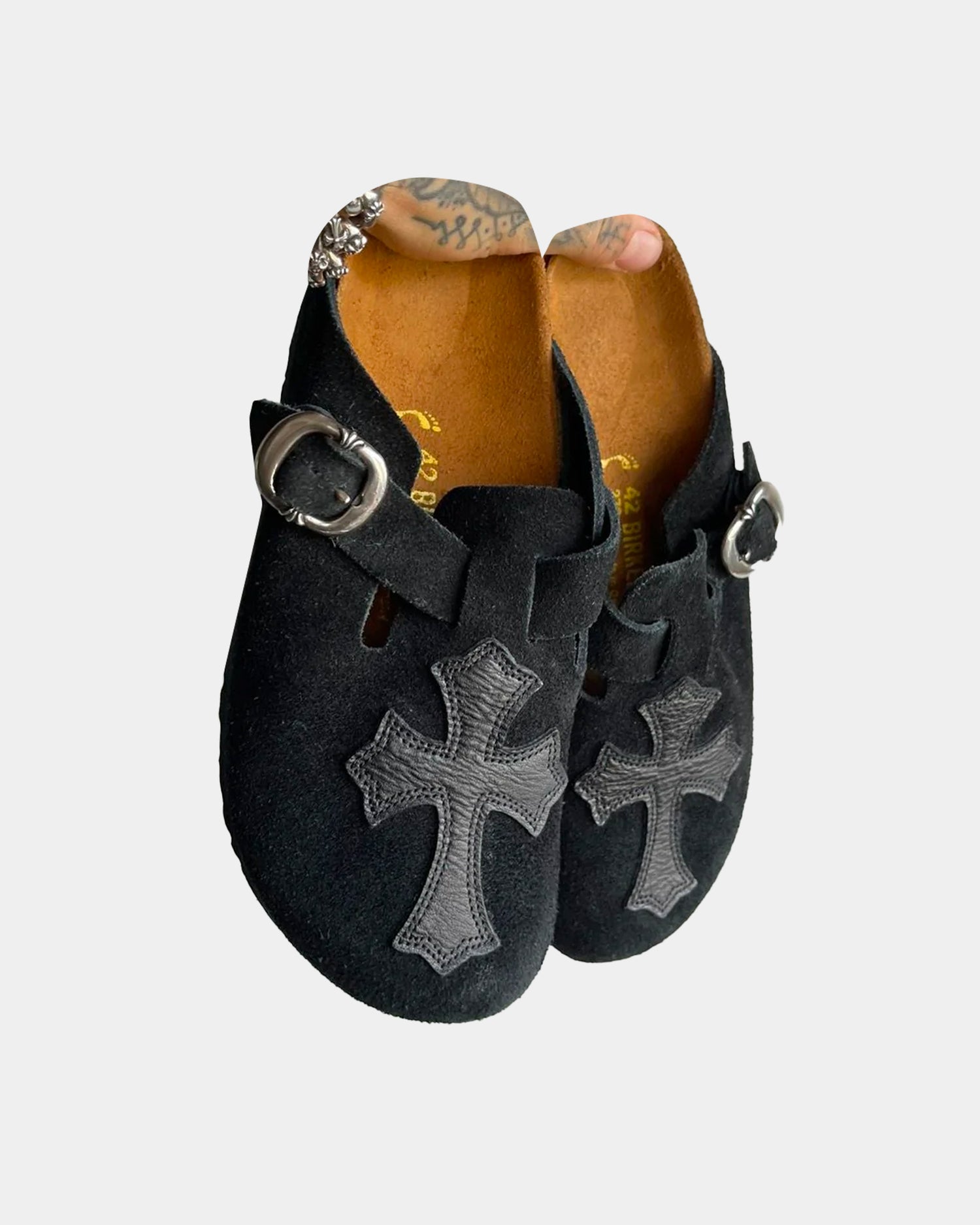 Chrome Hearts x Birkenstock Cemetery Cross Shoes Sandals